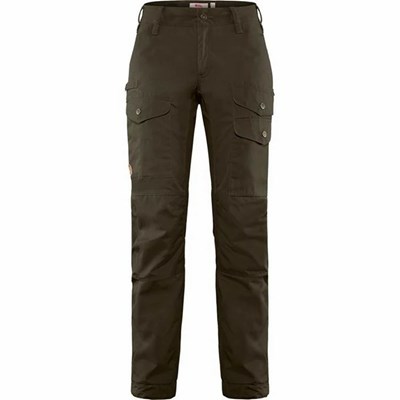 Women's Fjällräven Vidda Pro Hiking Pants Dark Olive | 4829TGNEI