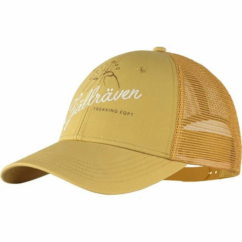 Men\'s Fjällräven Abisko Hats Yellow | 4698FGJEA