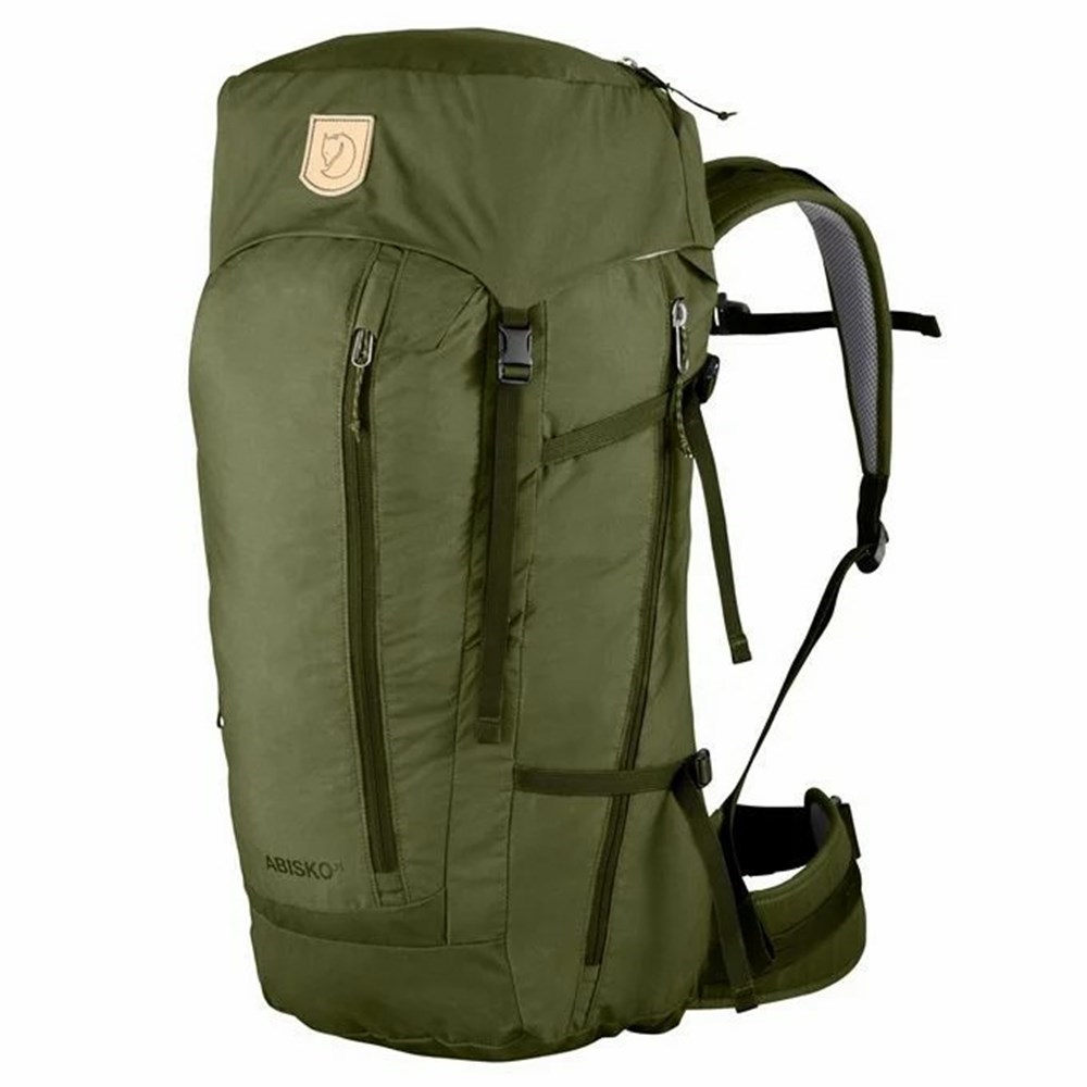 Men\'s Fjällräven Abisko Hike 35 Trekking Backpacks Green | 9865AINRK