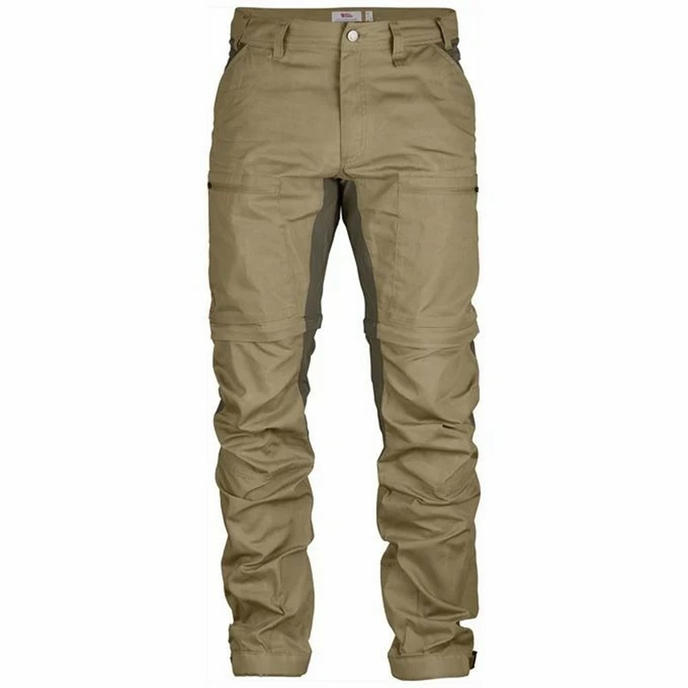 Men\'s Fjällräven Abisko Hiking Pants Brown | 8206WUQJF