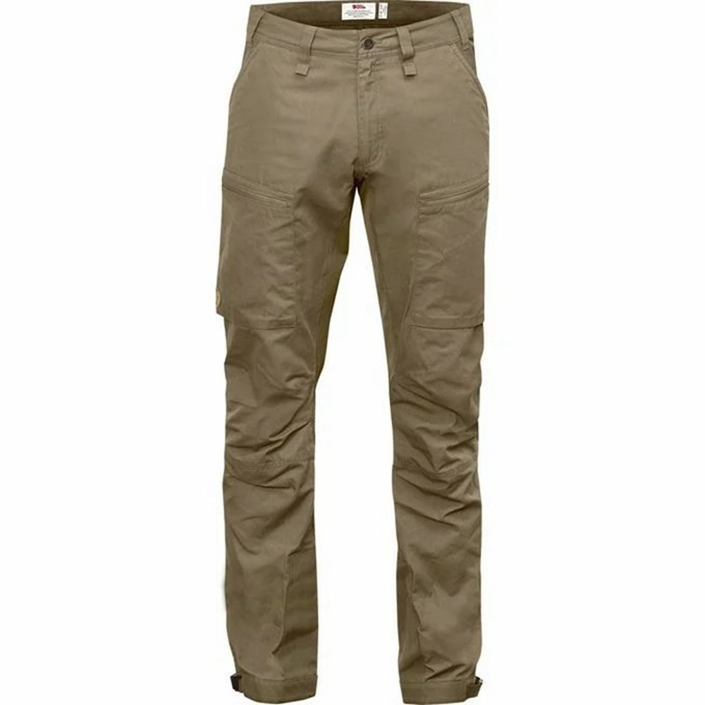 Men\'s Fjällräven Abisko Hiking Pants Khaki | 1829MOHFU