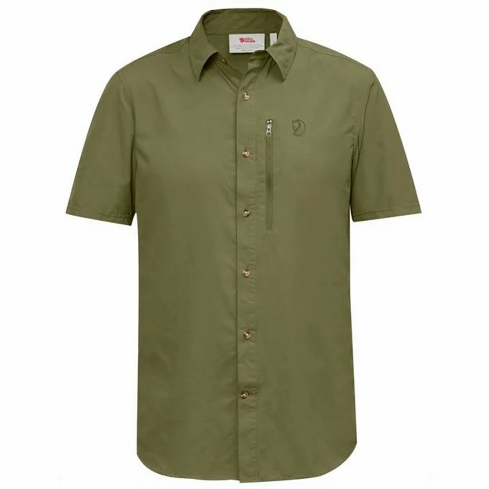 Men\'s Fjällräven Abisko Shirts Brown | 6589BTNYL