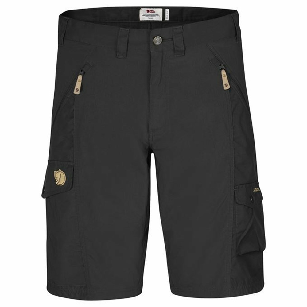 Men\'s Fjällräven Abisko Shorts Black | 8947AFOCR