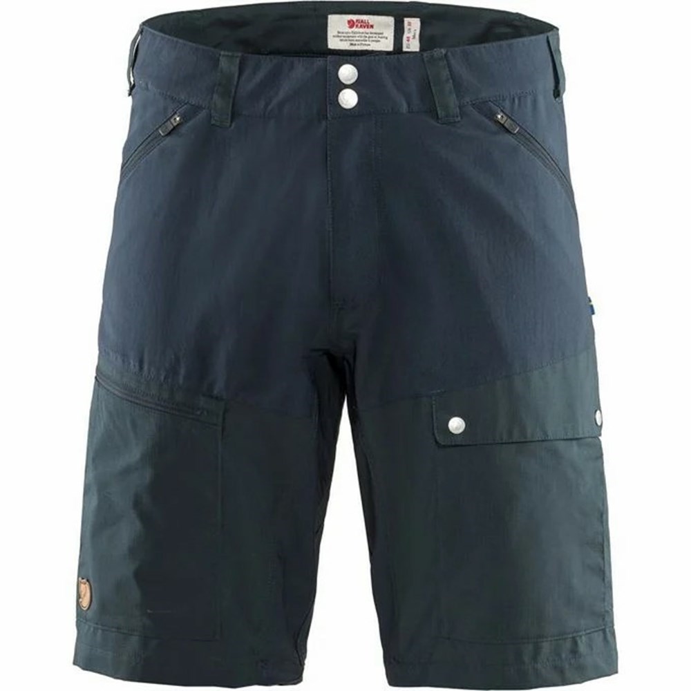 Men\'s Fjällräven Abisko Shorts Navy | 9856UHPZE