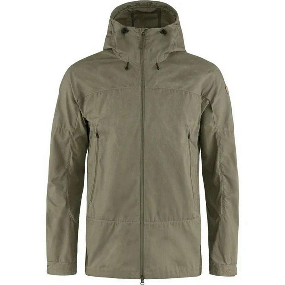 Men\'s Fjällräven Abisko Trekking Jacket Olive | 1347GKAJH