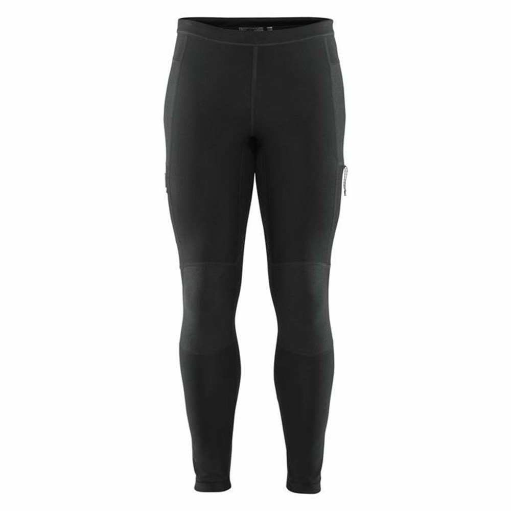 Men\'s Fjällräven Abisko Trekking Tights Black | 5027SRXUL