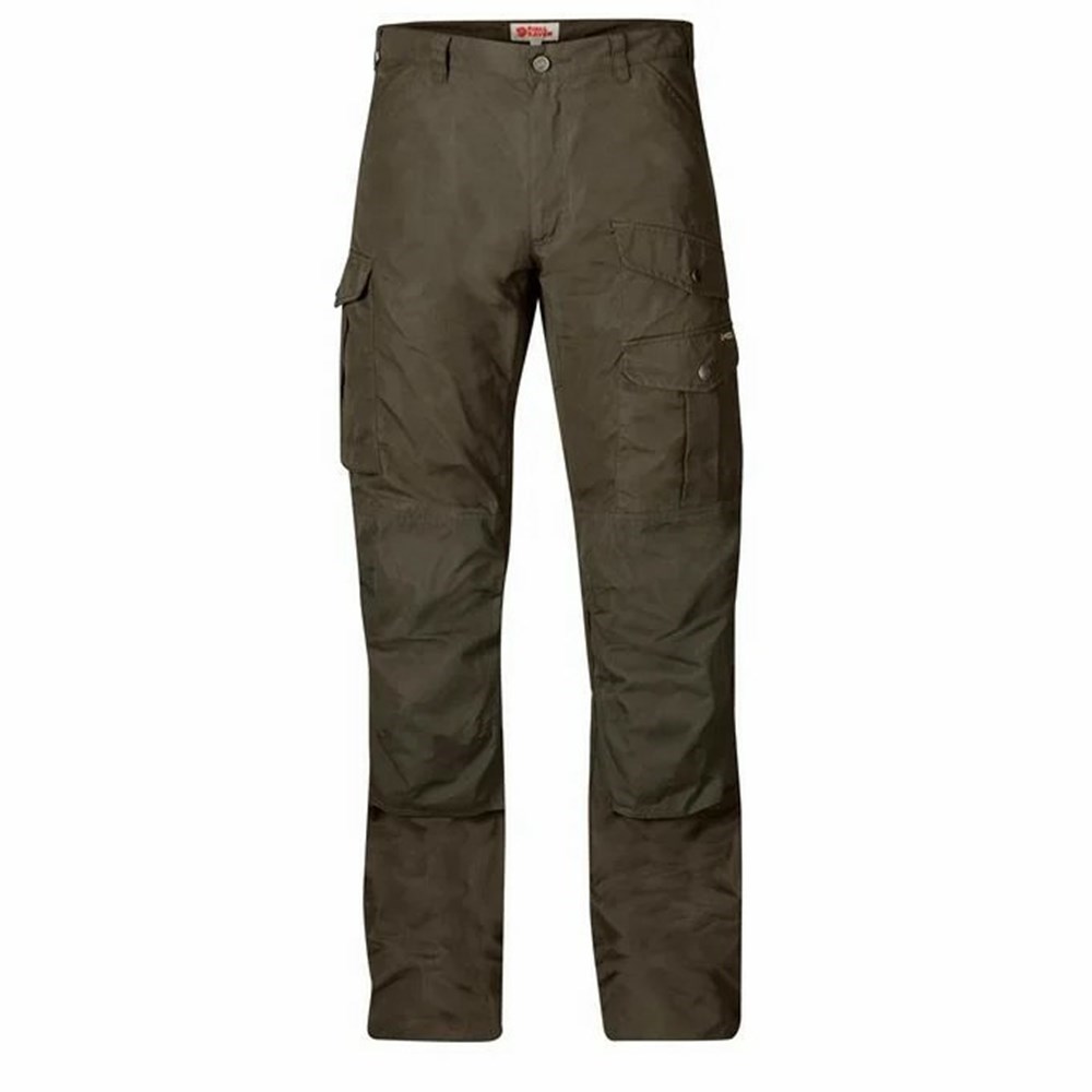 Men\'s Fjällräven Barents Pro Hiking Pants Dark Olive | 6927GPRJK