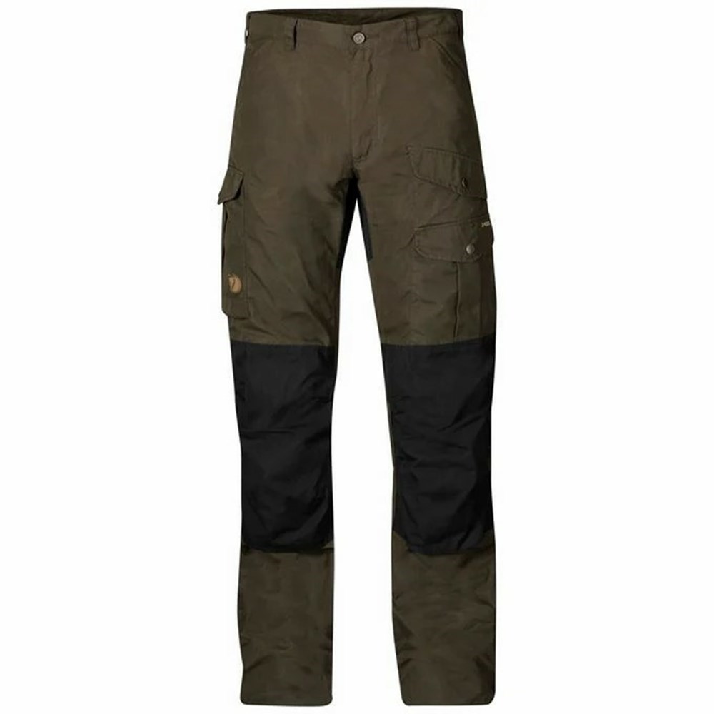 Men\'s Fjällräven Barents Pro Hiking Pants Black Olive | 8045AZQEV