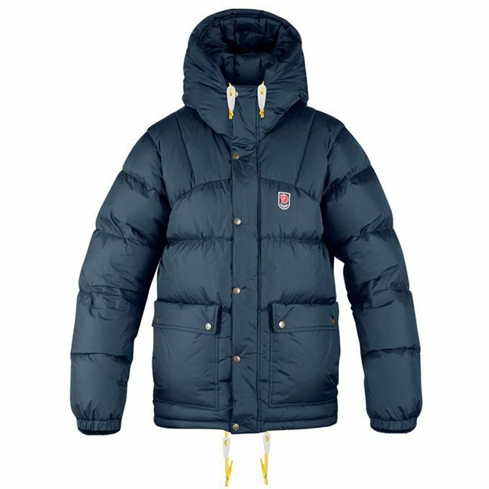 Men\'s Fjällräven Expedition Down Jackets Navy | 0423LRAQE