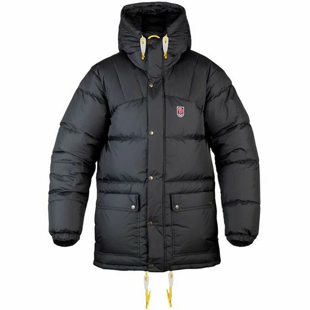 Men\'s Fjällräven Expedition Down Jackets Black | 3059ZOLDT