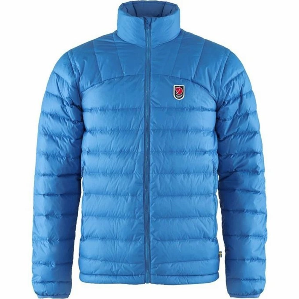 Men\'s Fjällräven Expedition Down Jackets Blue | 6807LKYZN