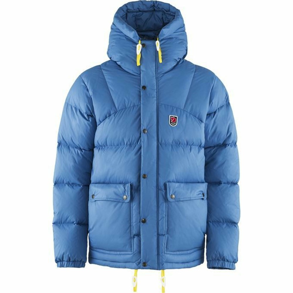 Men\'s Fjällräven Expedition Down Jackets Blue | 7836COLKZ