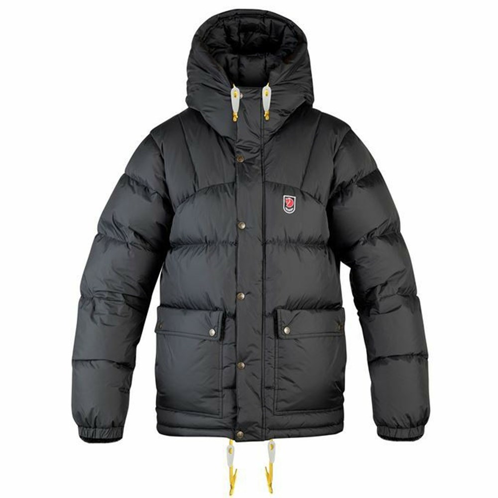 Men\'s Fjällräven Expedition Down Jackets Black | 8597PEHFW