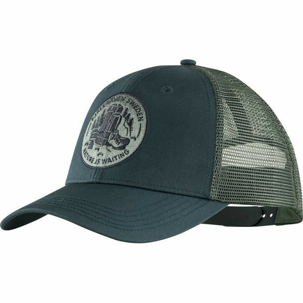 Men\'s Fjällräven Fikapaus Hats Navy | 4510TXHBD