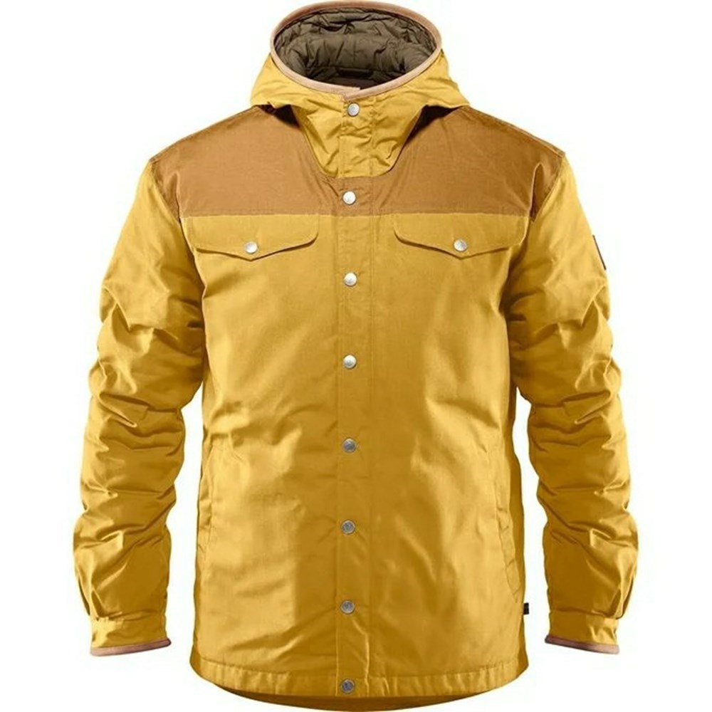 Men\'s Fjällräven Greenland Down Jackets Yellow | 7168ECMOL