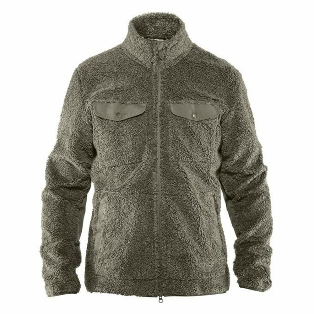 Men\'s Fjällräven Greenland Fleece Brown | 9258JTEFX