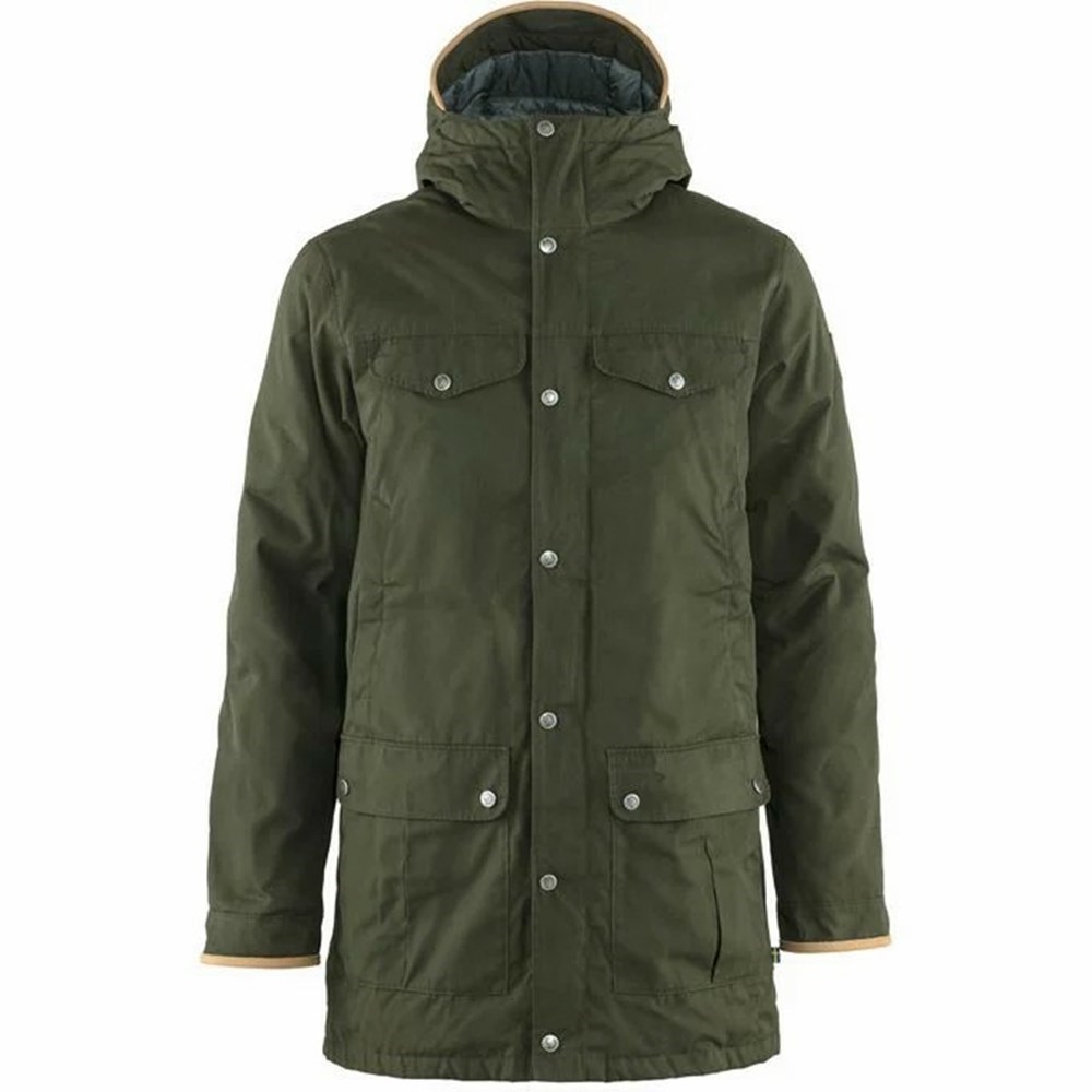 Men\'s Fjällräven Greenland No. 1 Parka Green | 1098EMJTD