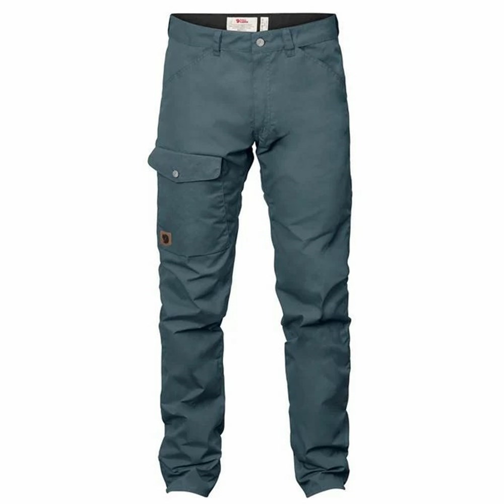 Men\'s Fjällräven Greenland Outdoor Pants Navy | 9876ERHSA