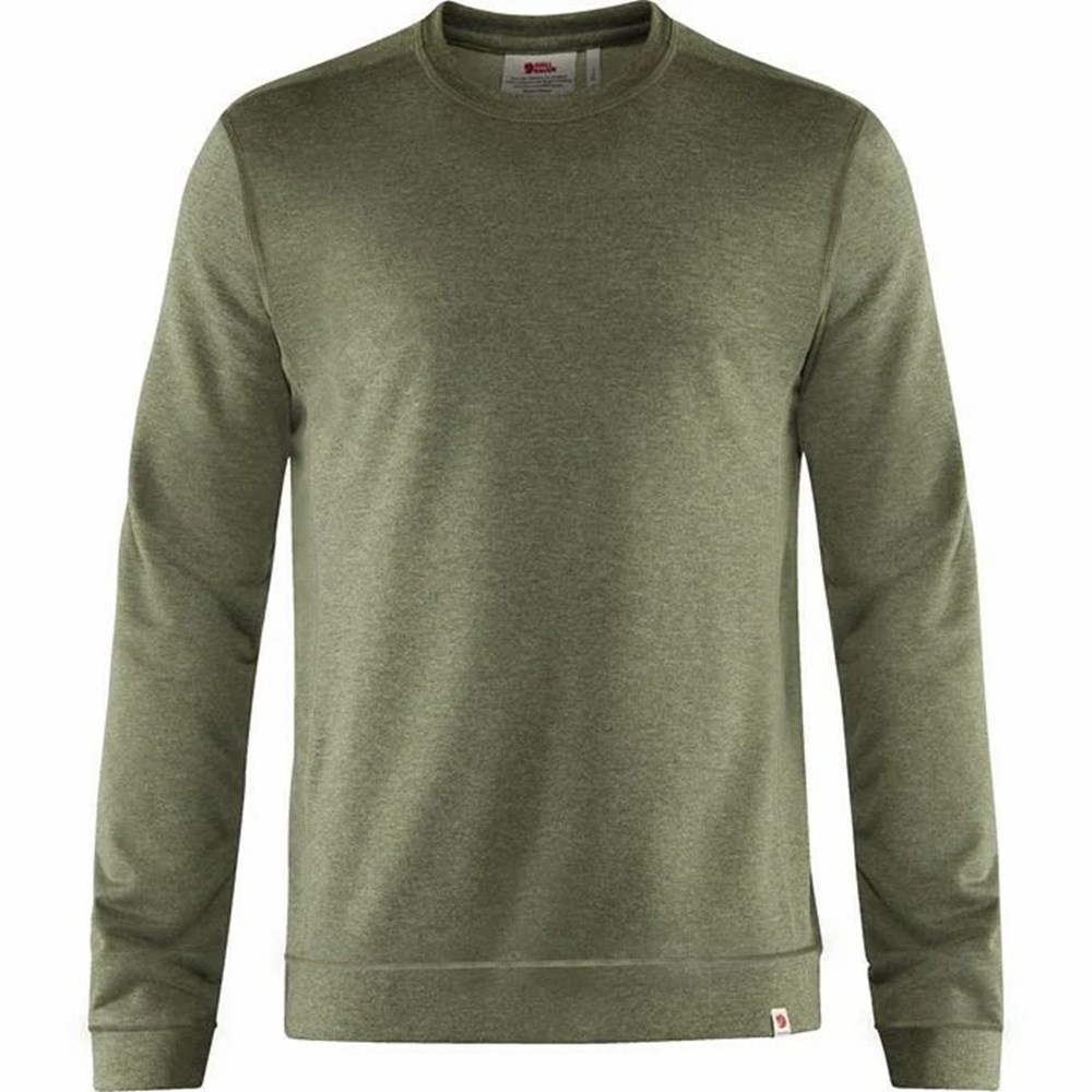 Men\'s Fjällräven High Coast Sweater Green | 8793FSILD