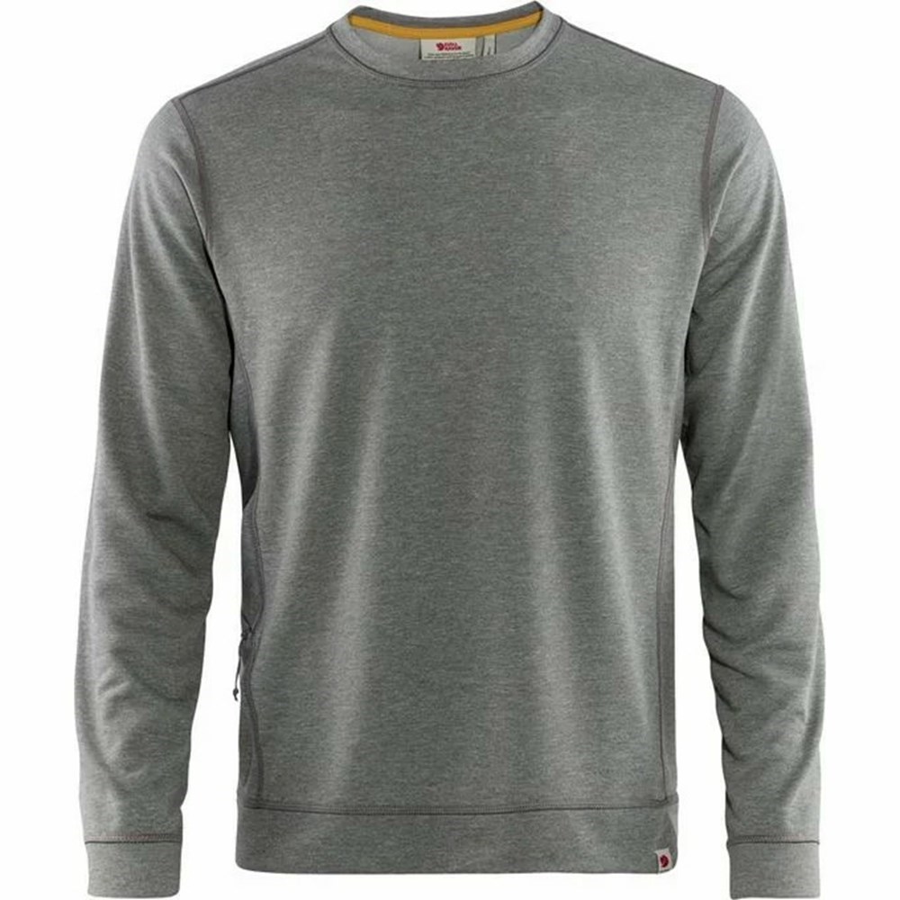 Men\'s Fjällräven High Coast Sweater Grey | 0189CZEIF