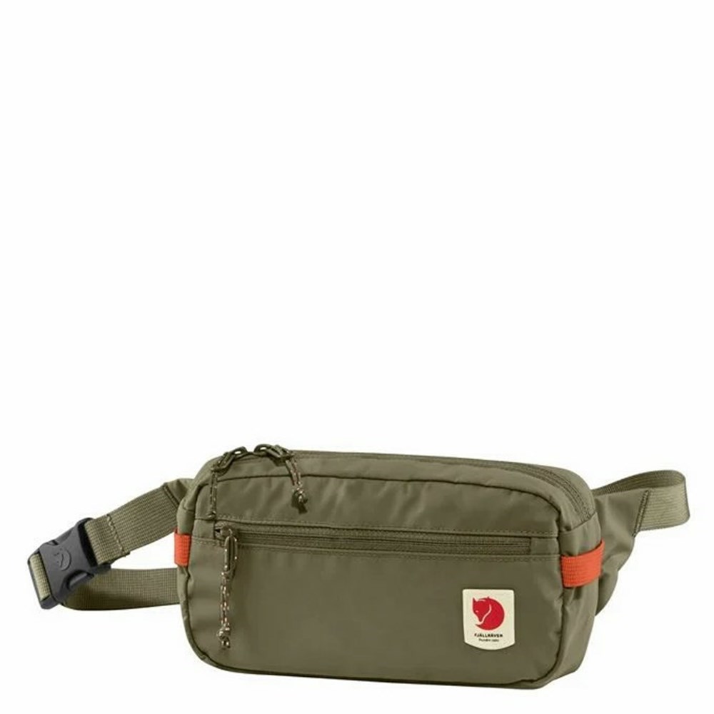 Men\'s Fjällräven High Coast Waist Bag Green | 0379XJCZY