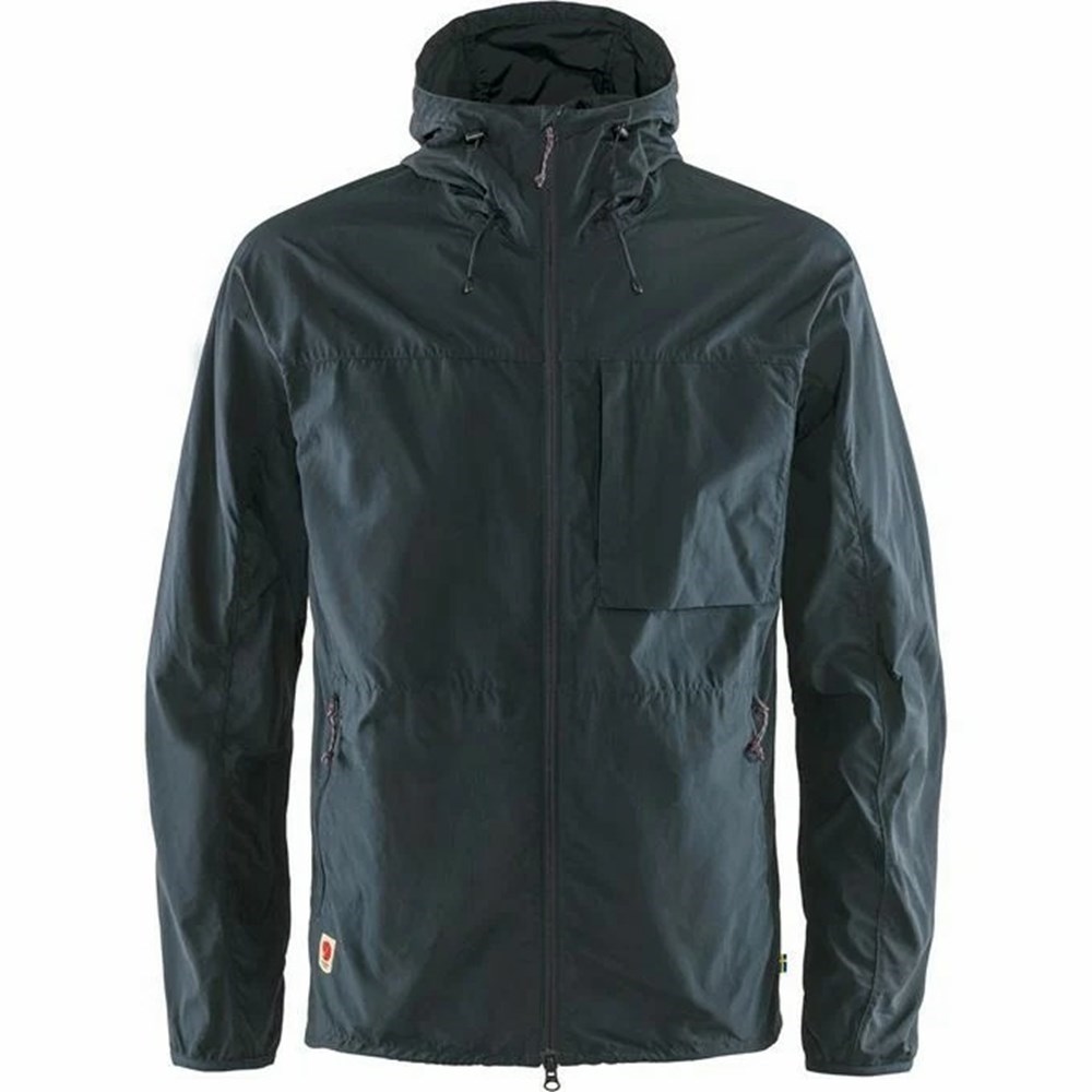 Men\'s Fjällräven High Coast Wind Jacket Navy | 9278YQLKW