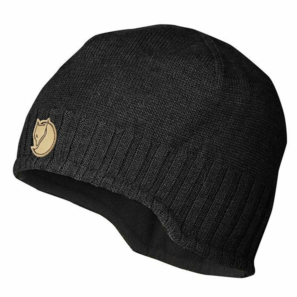 Men\'s Fjällräven Keb Beanies Black | 1526MSAPC