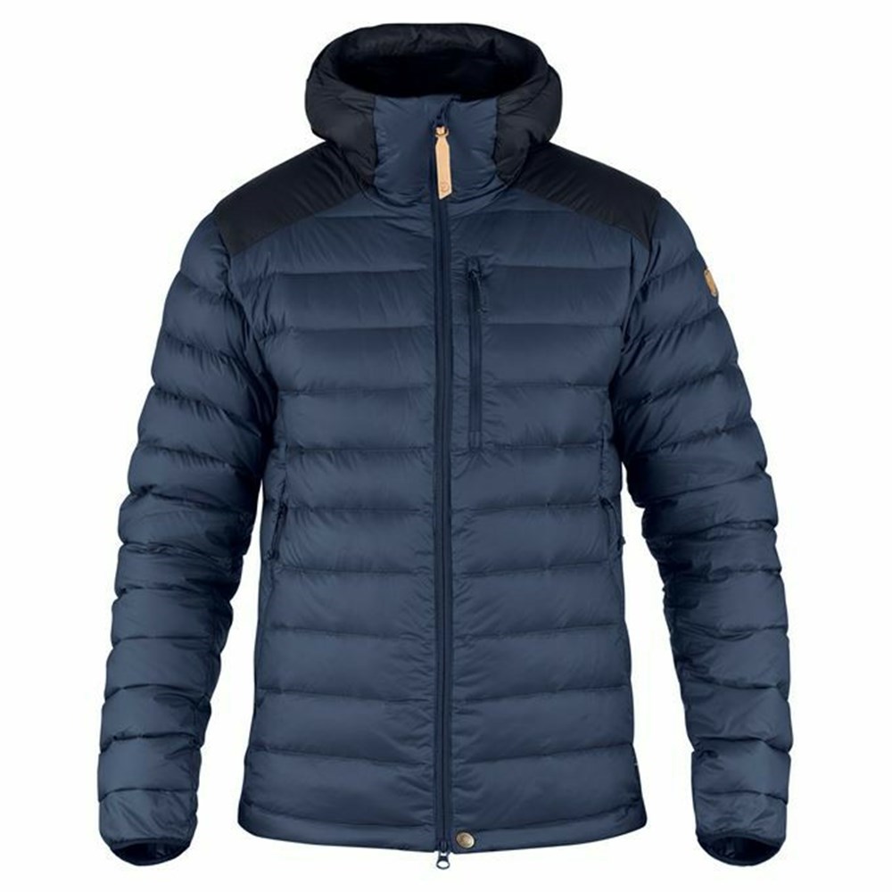 Men\'s Fjällräven Keb Down Jackets Blue | 0592WASLK