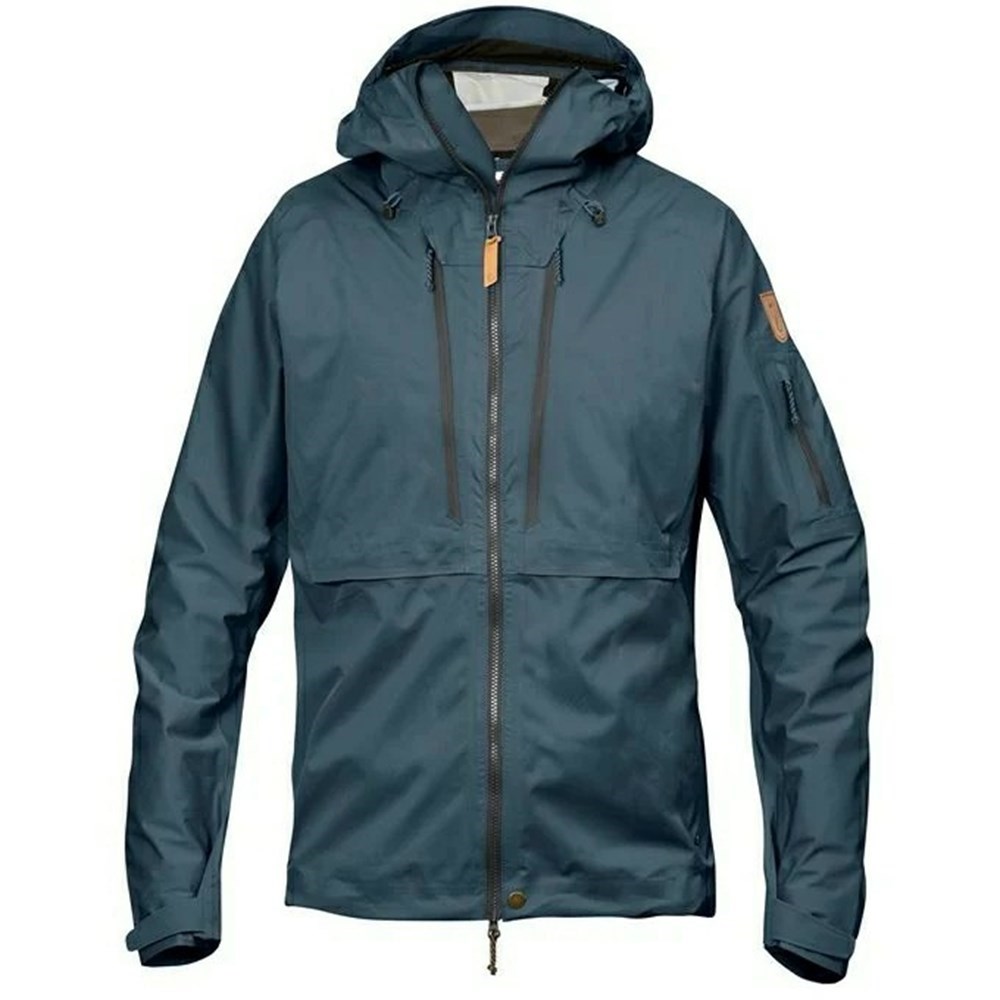 Men\'s Fjällräven Keb Eco Shell Jacket Blue | 7842EDAOX