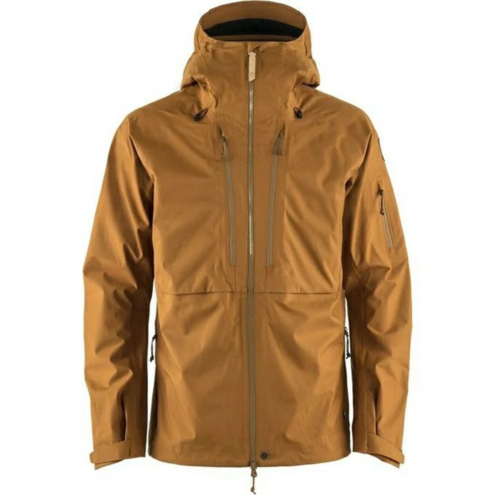 Men\'s Fjällräven Keb Eco Shell Jacket Brown | 9860EDNTP