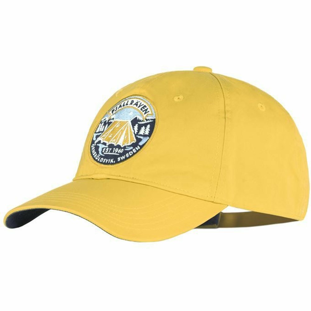 Men\'s Fjällräven Keb Hats Yellow | 8576UQSVD