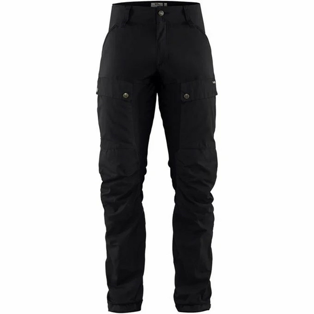 Men\'s Fjällräven Keb Hiking Pants Black | 7529ITWKQ