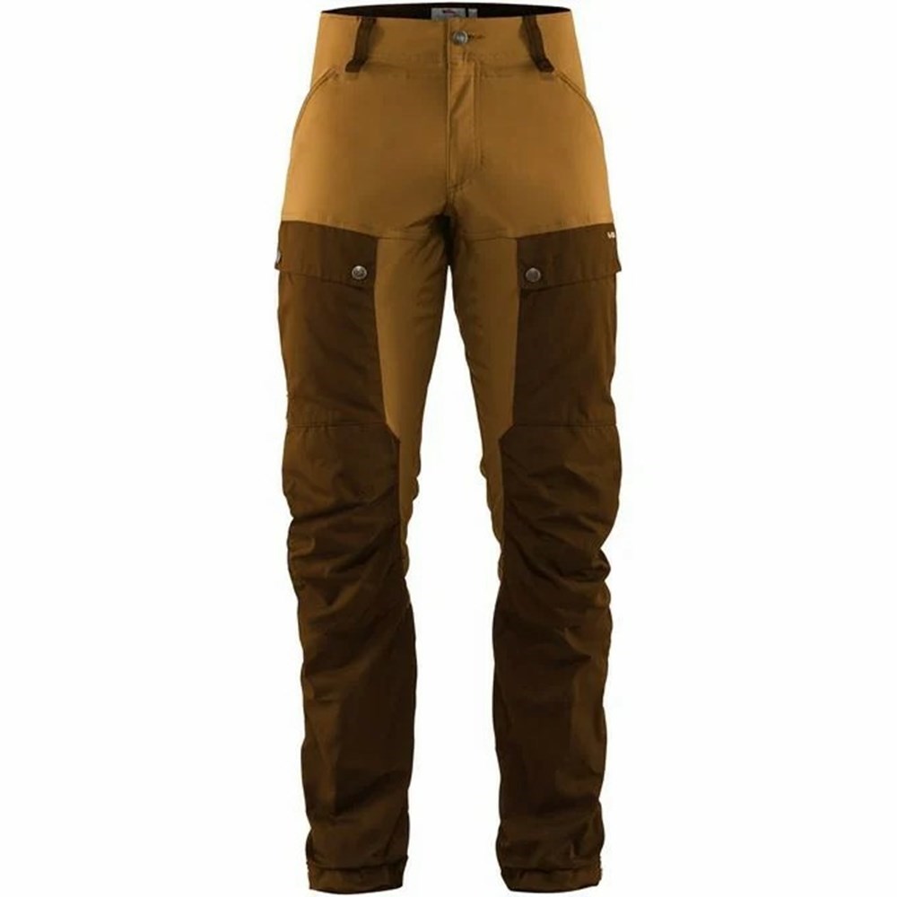 Men\'s Fjällräven Keb Hiking Pants Brown | 6019WSVRO