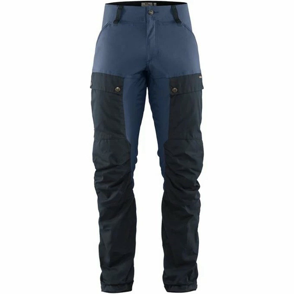 Men\'s Fjällräven Keb Hiking Pants Navy Blue | 5908ALTJK