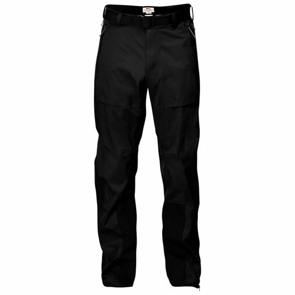 Men\'s Fjällräven Keb Walking Pants Black | 5783SZAIR