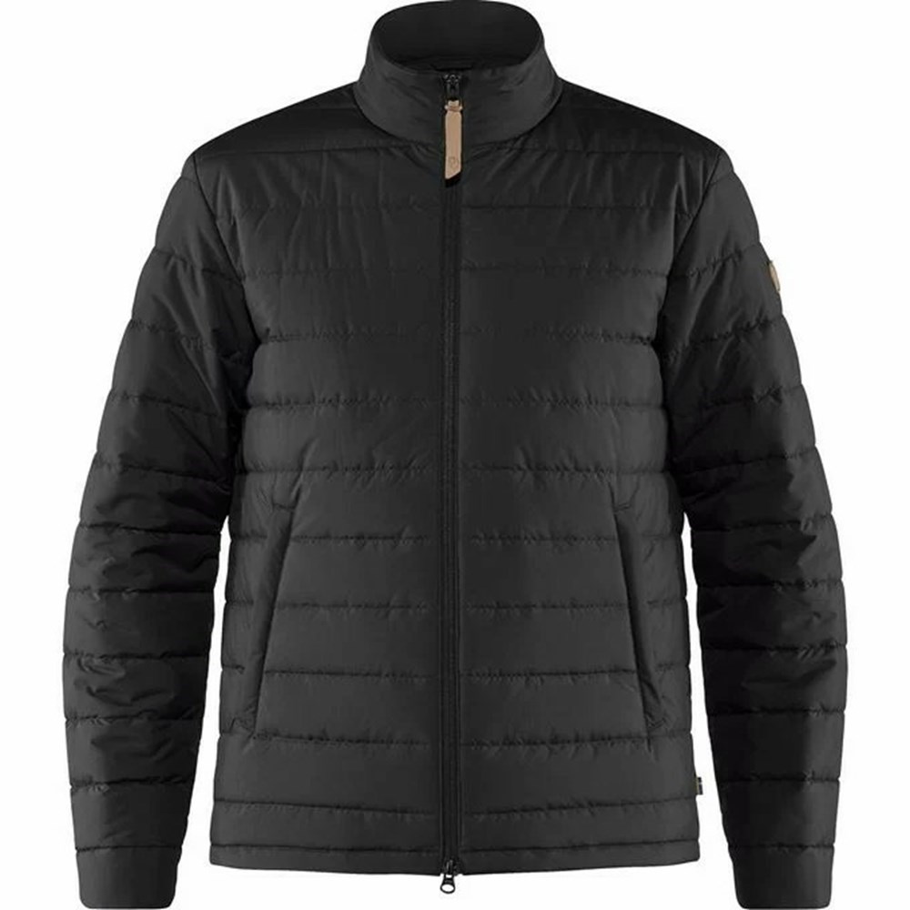 Men\'s Fjällräven Kiruna Winter Jacket Black | 6974CLSHM