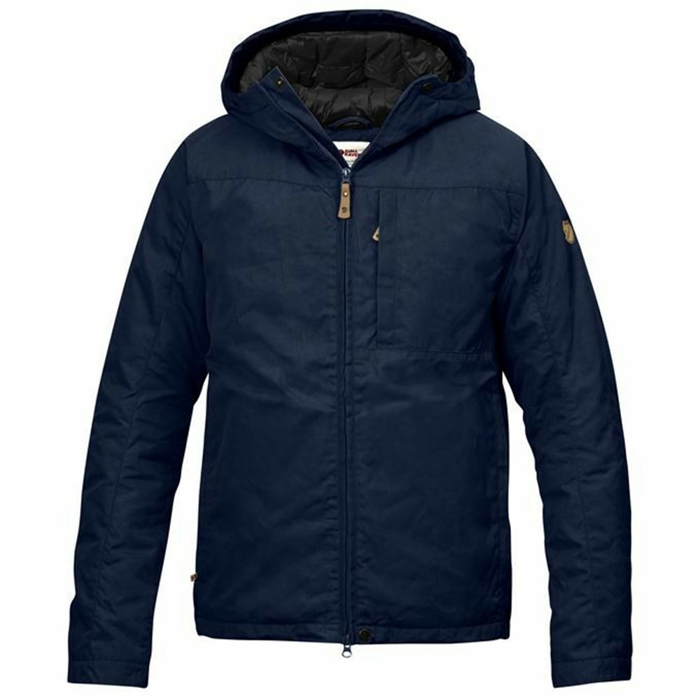 Men\'s Fjällräven Kiruna Winter Jacket Navy | 0348ILJSD