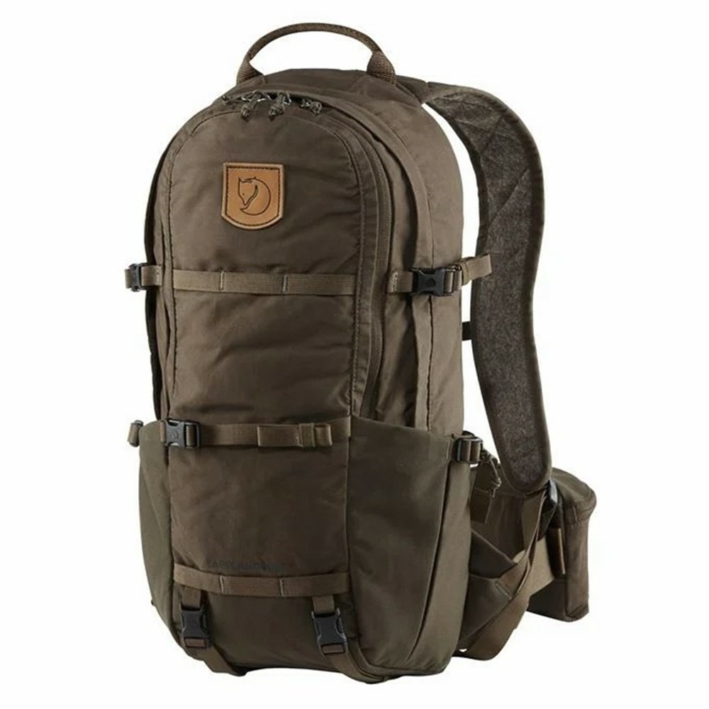 Men\'s Fjällräven Lappland Trekking Backpacks Dark Olive | 2806PAEWV