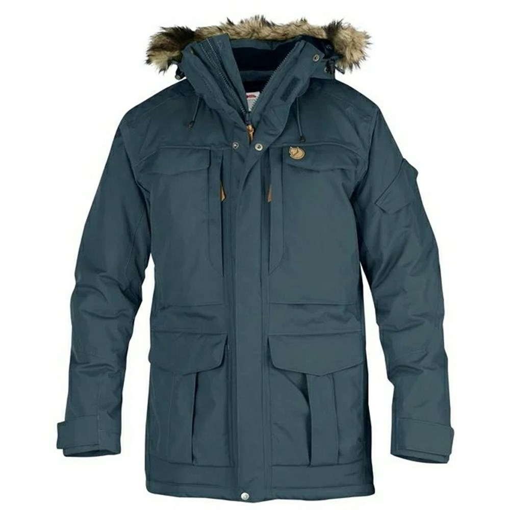 Men\'s Fjällräven Nuuk Parka Blue | 2631LXQRT