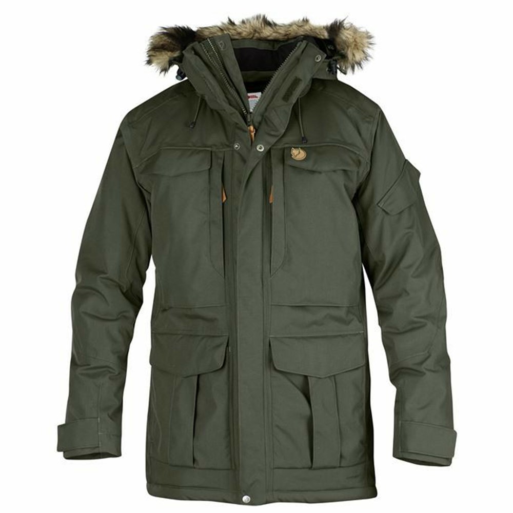 Men\'s Fjällräven Nuuk Parka Grey | 7918EKNIP