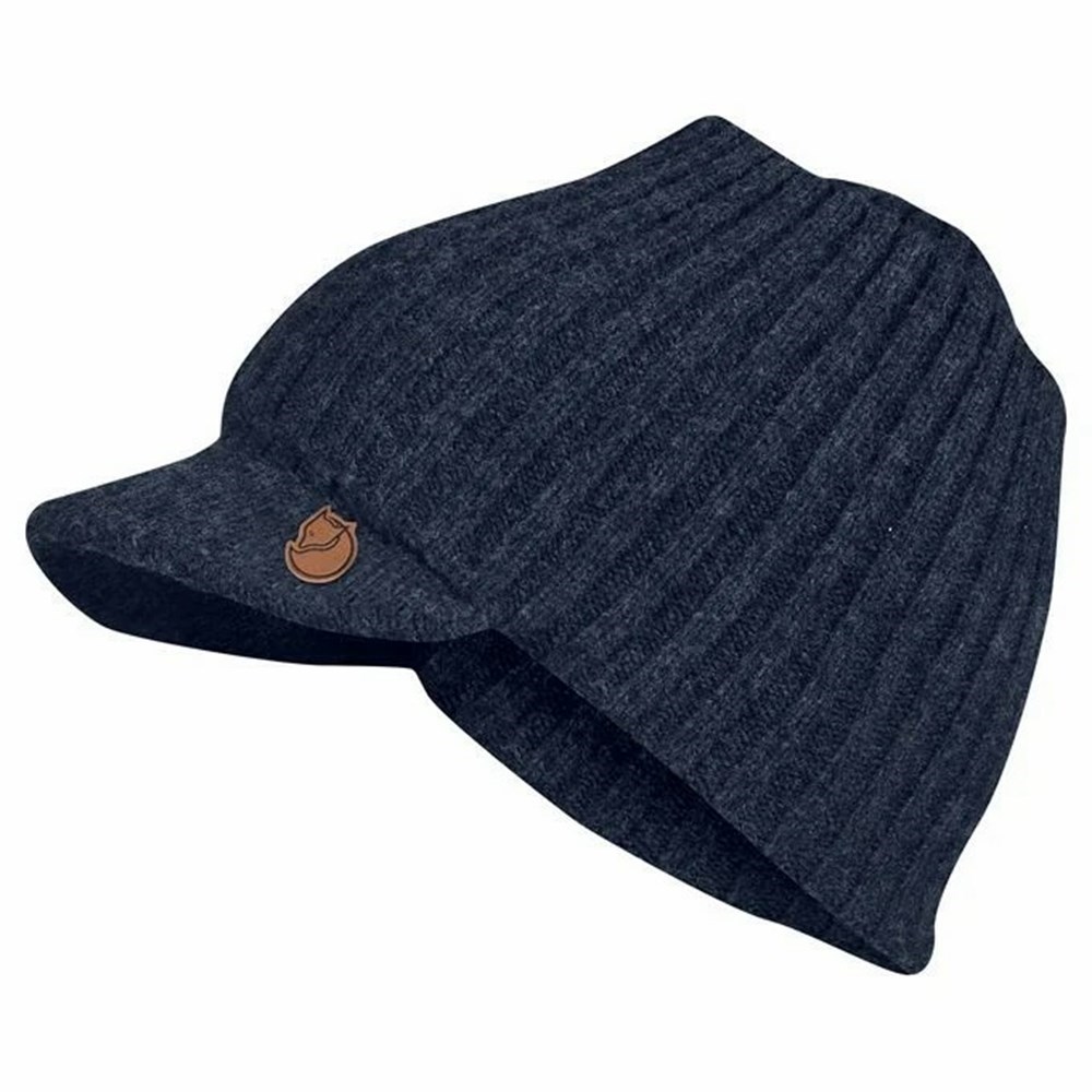 Men\'s Fjällräven Singi Beanies Navy | 5093ZNPOE