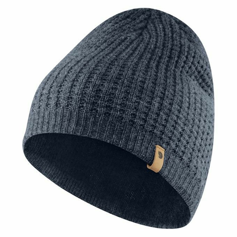 Men\'s Fjällräven Structure Beanies Navy | 2057DBAPF