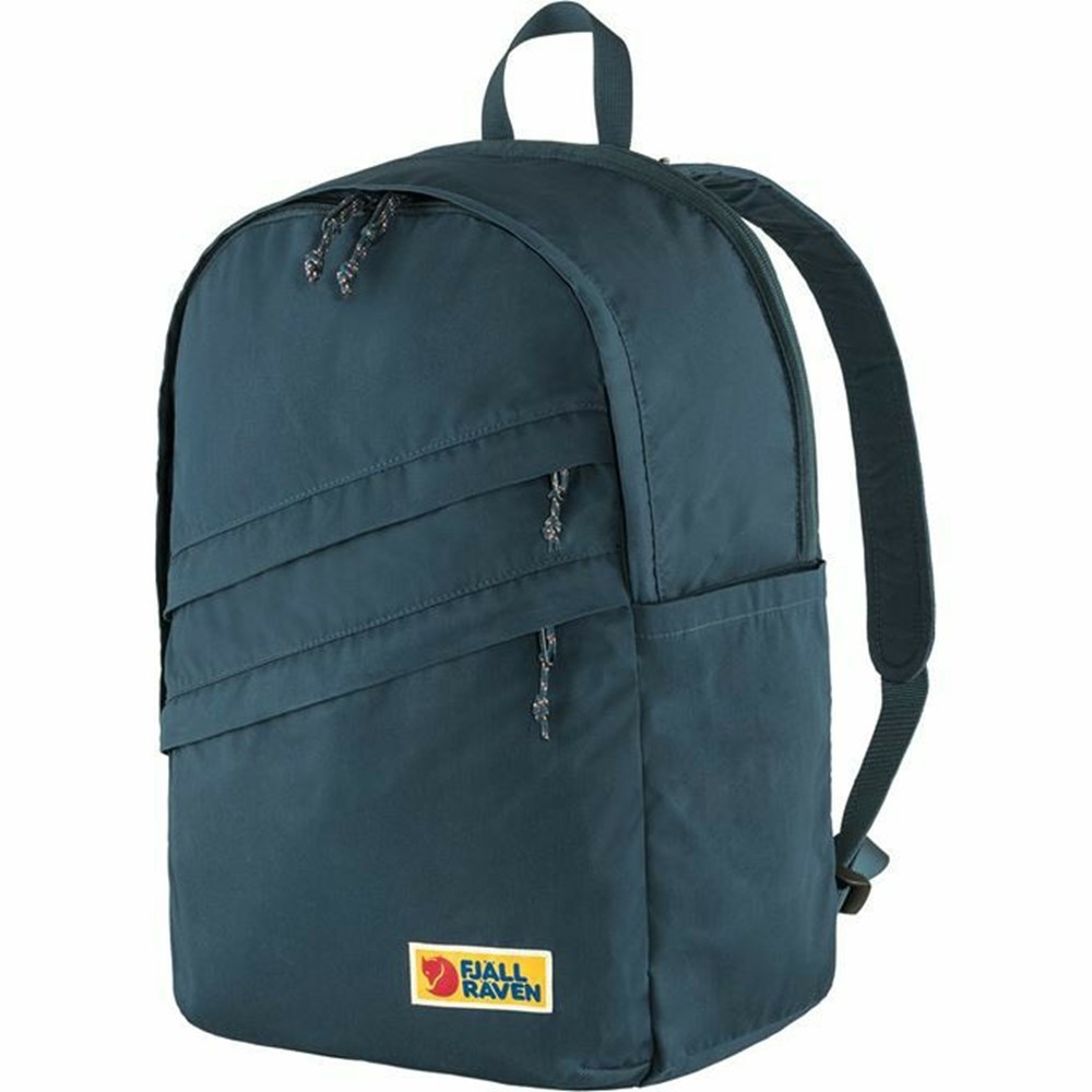 Men\'s Fjällräven Vardag 28 Laptop Backpacks Navy | 4105LMBTY