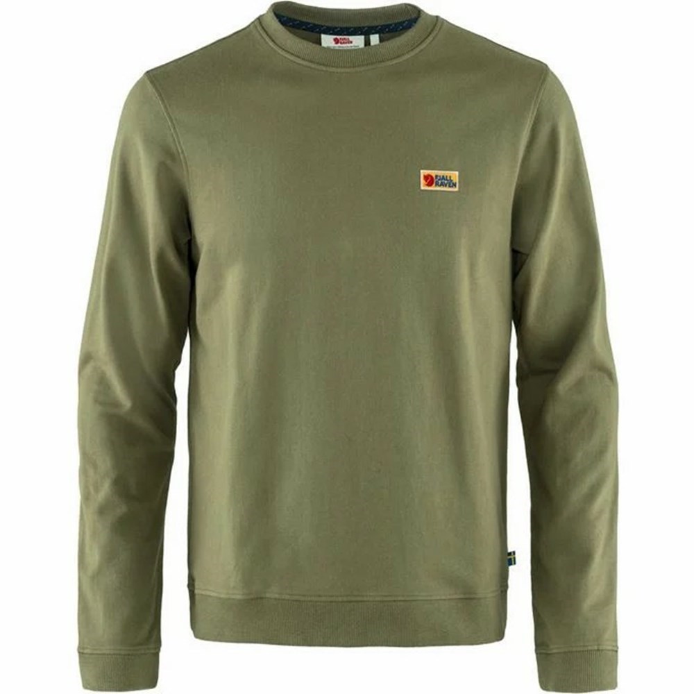 Men\'s Fjällräven Vardag Sweater Green | 5894BIFZC