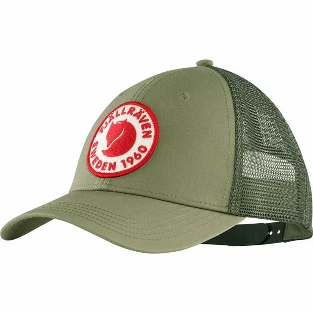 Women\'s Fjällräven 1960 Logo Hats Green | 8349LMHCG