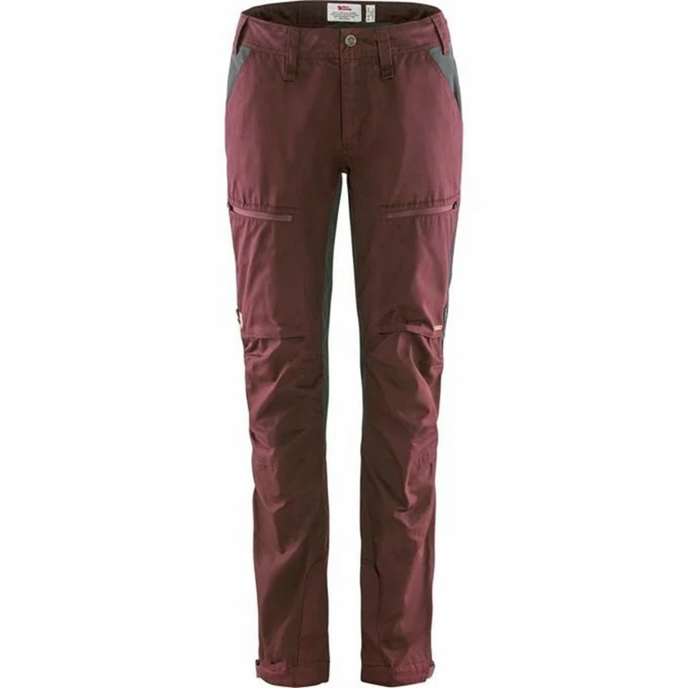 Women\'s Fjällräven Abisko Hiking Pants Red | 0352SDGVR