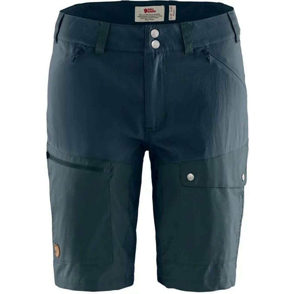 Women\'s Fjällräven Abisko Shorts Navy | 1987BKCWF