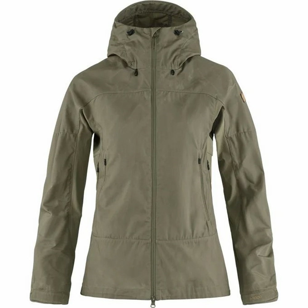 Women\'s Fjällräven Abisko Trekking Jacket Light Olive | 3165AKTFY