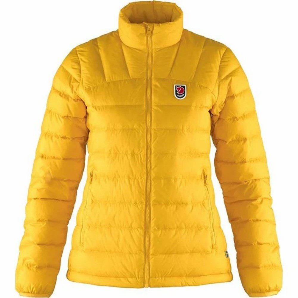 Women\'s Fjällräven Expedition Down Jackets Yellow | 0137THLBU