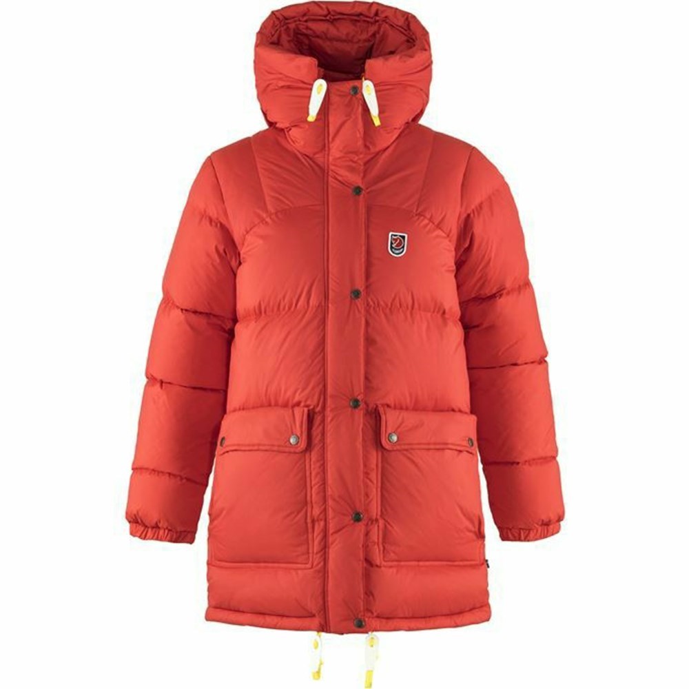 Women\'s Fjällräven Expedition Down Jackets Red | 1293NCTEQ